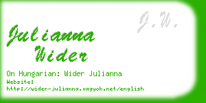 julianna wider business card